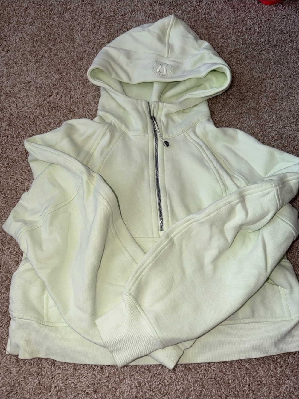 Lululemon Kohlrabi Green Half-Zip Scuba Hoodie XS/S
